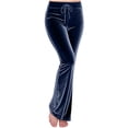 thumbnail image 1 of SHTXOZHI Womens Velvet Flared Pants High Waisted Workout Yoga Pants Casual Drawstring Sweatpants, 1 of 7