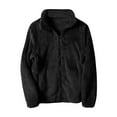 thumbnail image 1 of SHTXOZHI Womens Winter Fuzzy Fleece Jackets Long Sleeve Lapel Zip Up Warm Coat Outerwear, 1 of 2