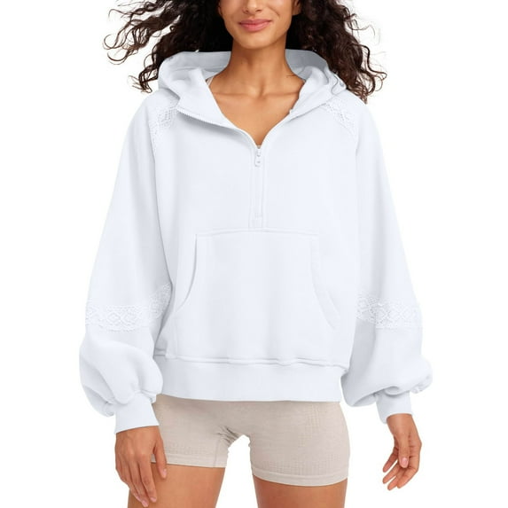 SHTXOZHI Zip Up Hoodies for Women Long Sleeve Hooded Sweatshirts Casual Jackets with Pockets