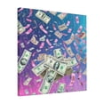 thumbnail image 1 of SHUISHANHUAPink glitter money anvas Printing Oil Painting Art Printed on Canvas Wall Art Suitable for Home and Office Decoration16x16 inch, 1 of 8