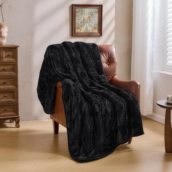 SHUNGUKUN Ultra Soft Sherpa Weighted Blanket for Adults, 60"x80" 15lbs Heavy Blankets