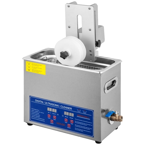SHUNHENGYE 6L Ultrasonic Vinyl Record Cleaning Machine PS-30A+, with Drying Rack, Timer, Temp Adjust 20-80, Anti-Rust, for 7-12" Records