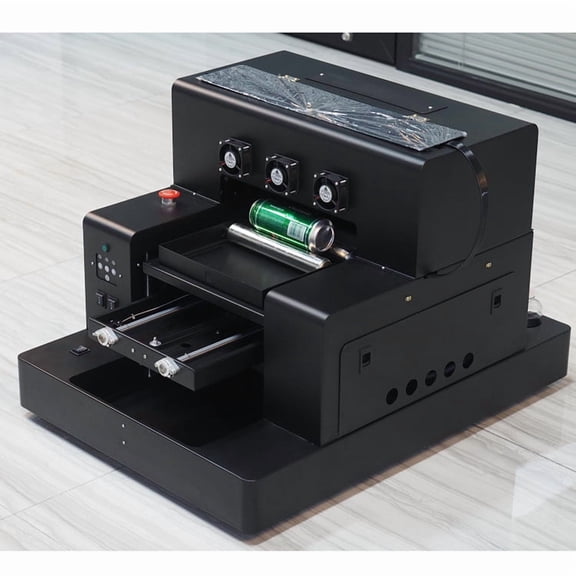 SHUNHENGYE A3 UV Bottle Surface Printer 6 Colors A4 A3 Size UV LED Flatbed Printer for Bottle & Flat Printing, White Ink, Embossed Effect