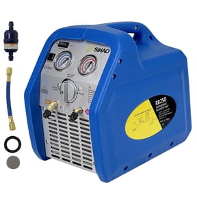 SHUNHENGYE RR250 Refrigerant Recovery Unit, 3/4HP Single Cylinder, for R12/R134a/R410A/R22, Portable Recovery Machine, 1-Pack for HVAC Auto AC Refrigerator