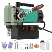SHUNJITAI 8835 Magnetic Drill, 1450W Power, 10000N Magnetic Force, 0-650r/min Speed, 45mm Stroke, Max Drilling 35mm, with 2 Hollow Drills + 2 Coring Bits 1/2,5/8