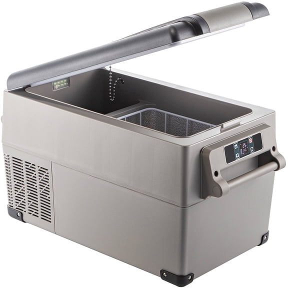 SHUNJITAI Portable 36.98 QT 12V Car Refrigerator, Compact Compressor Freezer with Fast Cooling to -4F, Digital Panel & App Control, 45dB Quiet & Battery Protection, for Road Trip, Camping, Home