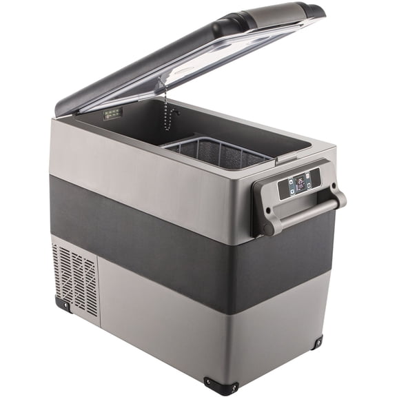 SHUNJITAI Portable 58.12 QT 12V Car Refrigerator, Compact Compressor Freezer with Fast Cooling to -4°F, Digital Panel & App Control, 45dB Quiet & Battery Protection, for Road Trip, Camping, Home