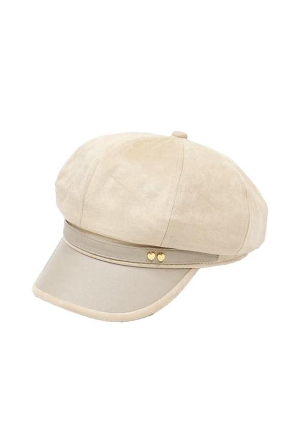 Eight Point Hat for with Heart Painter Cap for and Autumn Casual Beret Style with Short Brim and Face Framing Fit Artist Hat Womens Ladies Hats Winter Cute Womens for Men French Sock N Female