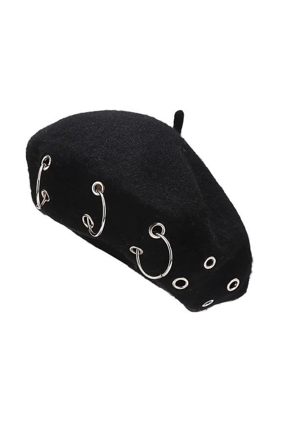 Fashion Women's Solid Ring Painter Hat Beret Hat Cap 1920s Hat for Women French Men Wool Hats Women Party Adults Women Summer Fancy Sock Hats French Barrette Hat Little Girl Decorative Women