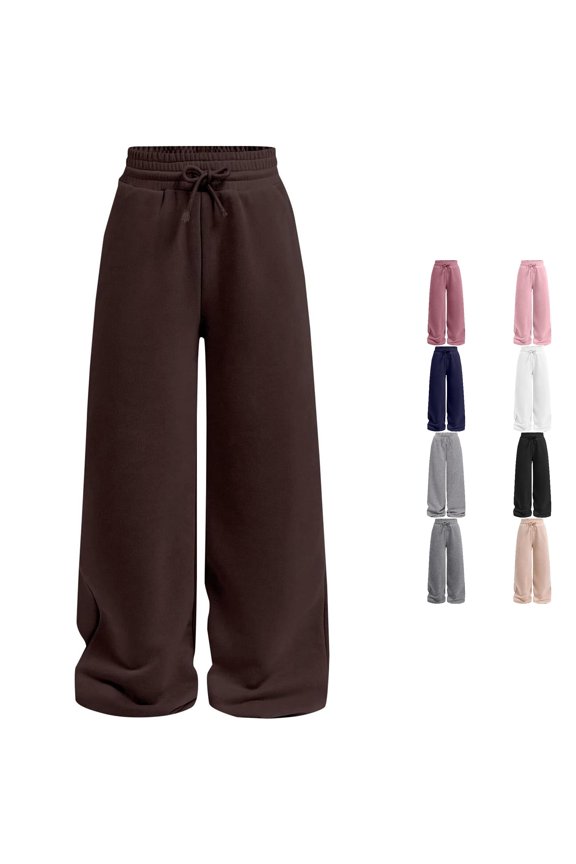 Girls Casual Pants Elastic Waist Straight Leg Joggers Comfortable Playwear Trousers With for Toddler Kids Winter Clothes for Girl Age 9 to 10 Warm Girls Sweat Suits Neon Leggings for Girls