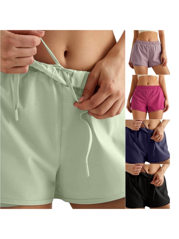 High Waist Yoga Shorts for with Inner Side Pockets Lightweight Running Athletic Shorts Summer Workout Long Yoga Shorts for Women plus Size plus Size Yoga Shorts with Pockets Short Yoga Dance