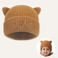 thumbnail image 1 of SHUNSUI Kids Cat Knit Hat Embroidered Ears Winter Warm Cap Cold Weather, 1 of 5