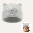 thumbnail image 1 of SHUNSUI Kids Cat Knit Hat Embroidered Ears Winter Warm Cap Cold Weather, 1 of 6