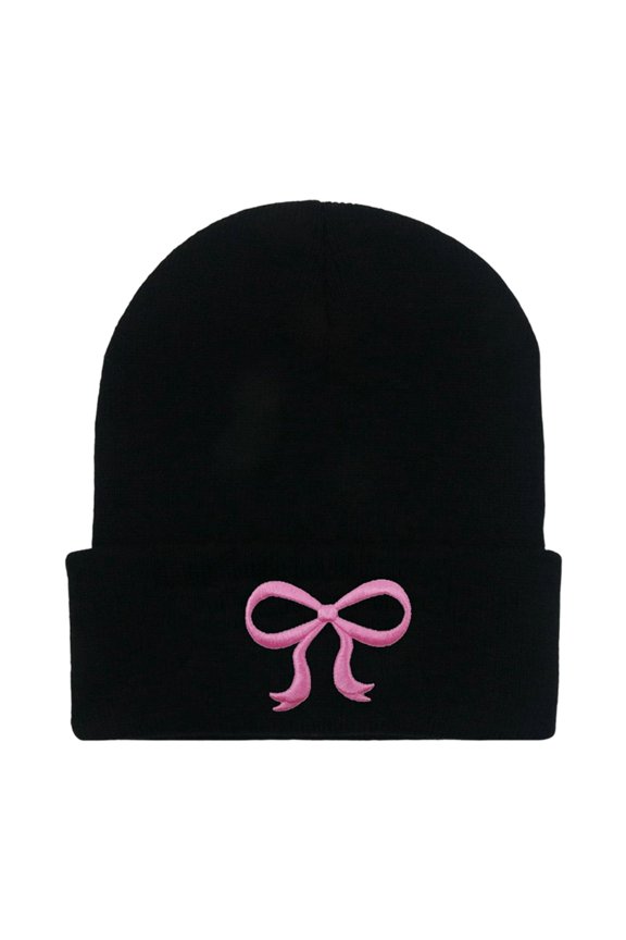 Knitted Beret Hat with Bow Embroidery Winter for Outdoor Warm Slouchy Cap Colorful Winter Hats Women Men's Hat Spit Hat French Decorative Women Mens Hats Tan Wool Hat Men Barrette Hats Women