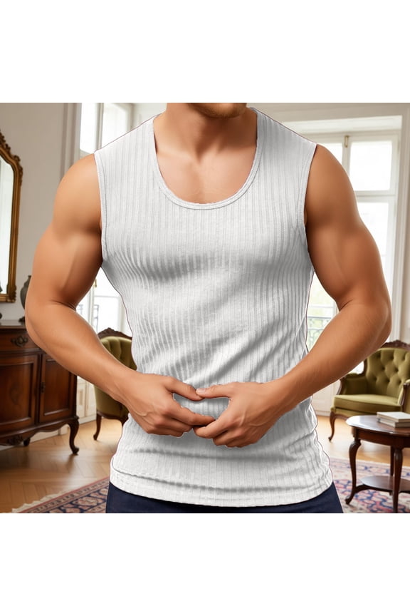 Men's Sleeveless Wide Shoulder Tank Top for Summer Fitness Sports and Casual Wear Big and Tall T Shirts Men Top Beach Wear Workout Tops for Men Loose Fit Men Shirts Long Sleeve Men Long