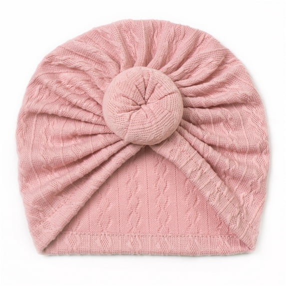 SHUNSUI Toddler Solid Knotted Turban Hat Beanie Elastics Headwear Babies