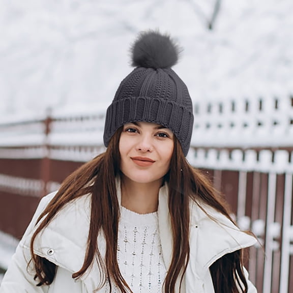 SHUNSUI Women Soft Knit Snow Cap Warm Winter Hat Cold Weather Outdoor