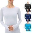 thumbnail image 1 of SHUNSUI Women's Sports Shirt Long Sleeve Running Shirt Thermal Autumn Winter Pullover Tops Training Fitness Long Sleeve Shirts with Thumb Holes for Sports Running Fitness Thermal Tops for Women Long, 1 of 6