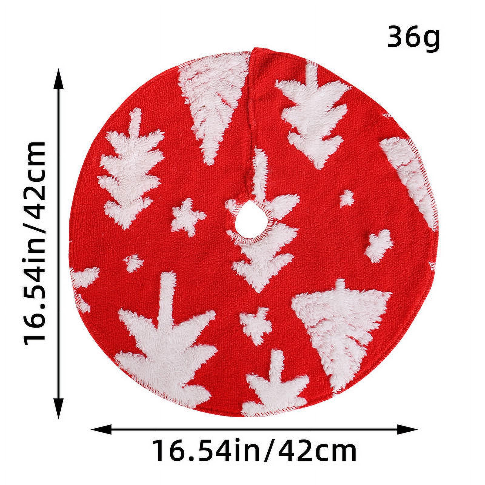 SHUNXIN Red Mini Christmas Tree Skirt Christmas Tree Bottom Decoration