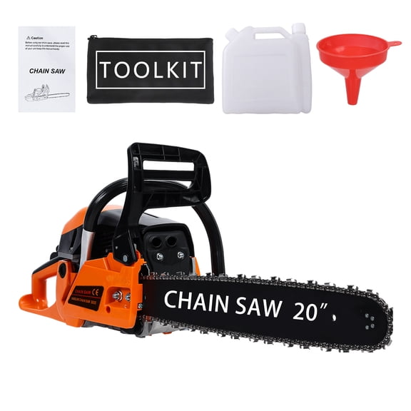 SHUO Y - 58CC Gas Chainsaw, 20-Inch Guide Bar, 3.5HP 2-Stroke Engine, High Speed Wood Cutter for Wood Cutting & Tree Pruning