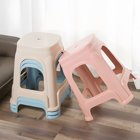 SHUO Y - 6 Pack Stackable Plastic Stools, Heavy Duty Classroom Stools for Kids & Adults, Home Kitchen School Use