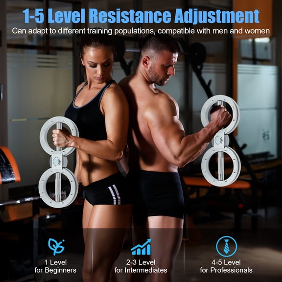 SHUO Y - Adjustable 12 Lbs Forearm Exerciser, 360 Rotatable Wrist & Arm Trainer, Heavy Duty Metal Hand Grip Strength Trainer