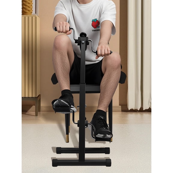 SHUO Y - Adjustable Height Mini Workout Bike with LCD Counter for Upper & Lower Body Home Fitness, Elderly Exercise Bike, Pedal Exercise Machine