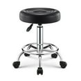 thumbnail image 1 of SHUO Y - Beauty Stool, 360-degree Rotation Wheel Bar Stool, Height Adjustable Salon Chair, Faux Leather Cushioned Office Shop Stool, with Metal Frame (Black), 1 of 6