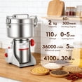 thumbnail image 1 of SHUO Y - Electric Grain Mill, 4100W 110V 36000 RPM, Stainless Steel Grain Grinder, Grinding Machine for Wheat, Corn, Rice, Coffee Beans, Spices & Dried Herbs, 2000g Capacity, 1 of 11