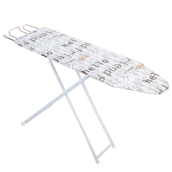 SHUO Y - Foldable Ironing Board with Iron Rest, Adjustable Height Ironing Station with Heat-Resistant Cover & Anti-Slip Feet, 42"