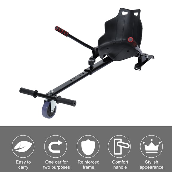 SHUO Y - Hoverboards Seat Attachment, Hoverboards Go Kart Attachment, Accessory for Self Balancing Scooter, Fit for 6.5”-10” Hoverboards (Hoverboards not included) (Black)