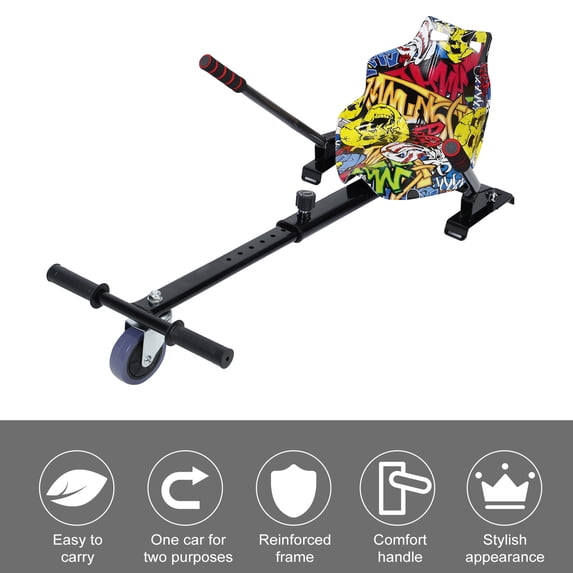 SHUO Y - Hoverboards Seat Attachment, Hoverboards Go Kart Attachment, Accessory for Self Balancing Scooter, Fit for 6.5”-10” Hoverboards (Hoverboards not included) (Camouflage)