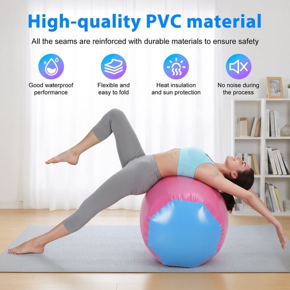 SHUO Y - Inflatable Tumbling Roller Air Mat with Air Pump, Back Handspring Training Air Tumbler Octagon Barrel for Home Use, Gym Training, Yoga Balance Exercise, Cheerleading