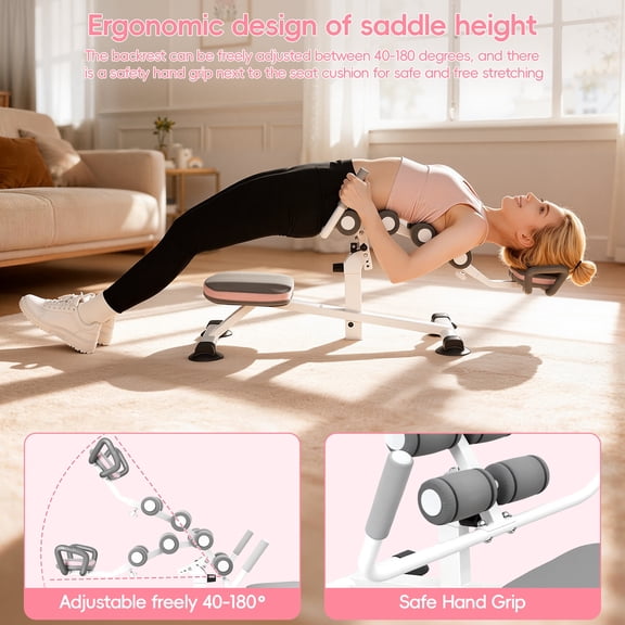 SHUO Y - Multi-Function Back Stretch Device, Adjustable Backrest, Back Stretcher for Home & Gym Use, Bearing 440 lbs