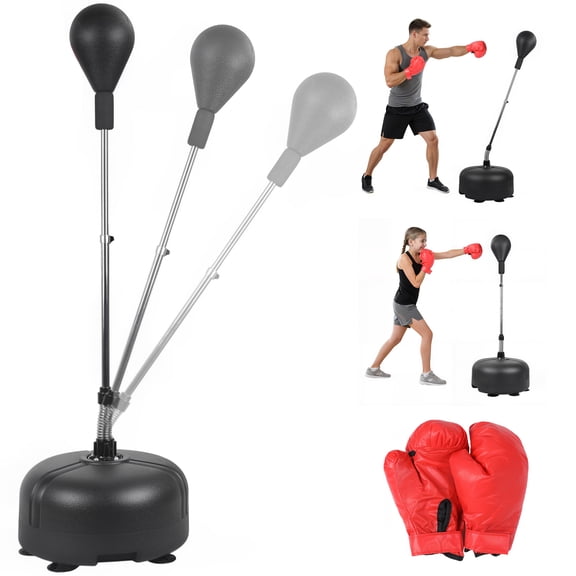 SHUO Y - Punching Bag with Stand, Gloves, Freestanding 47-61 Inch Adjustable Height Boxing Equipment for Boxing Training, Fitness