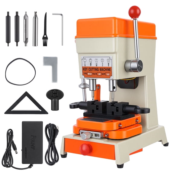 SHUO Y - Vertical Key Cutting Duplicator Machine, 110V Multifunctional Key Cutter Cutting Machine Drilling Machines with Bits, Keys Maker Machines