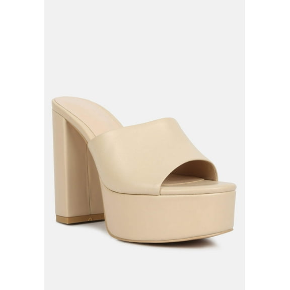 shuri Open Toe High Block Heel Sandals by London Rag