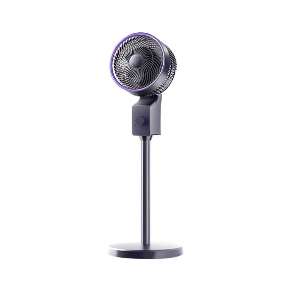 SHURUIMA 39 Inch Black Plastic Circulation Standing Fan, Adjustable Height Manual Control Floor Fan For Living Room Bedroom, 1 Count