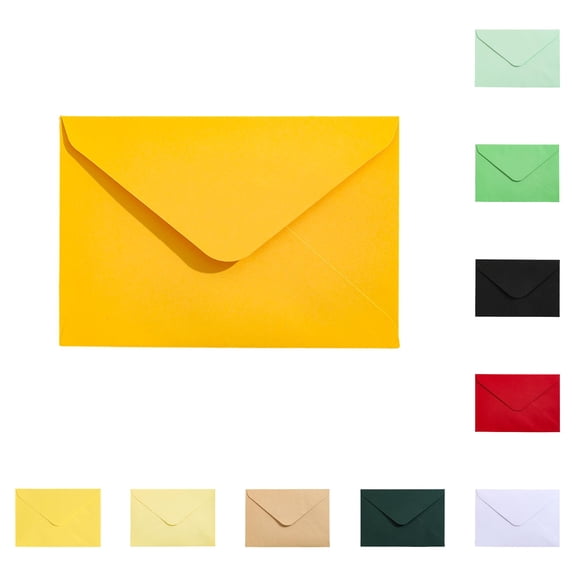 SHURUIMA 5x7 V-Flap Multi-Color Paper Invitation Envelopes 7.3x5.2 Inch 10-Tone Matte Blank Card Envelopes For Wedding Birthday Thank You Graduation Photo Cards