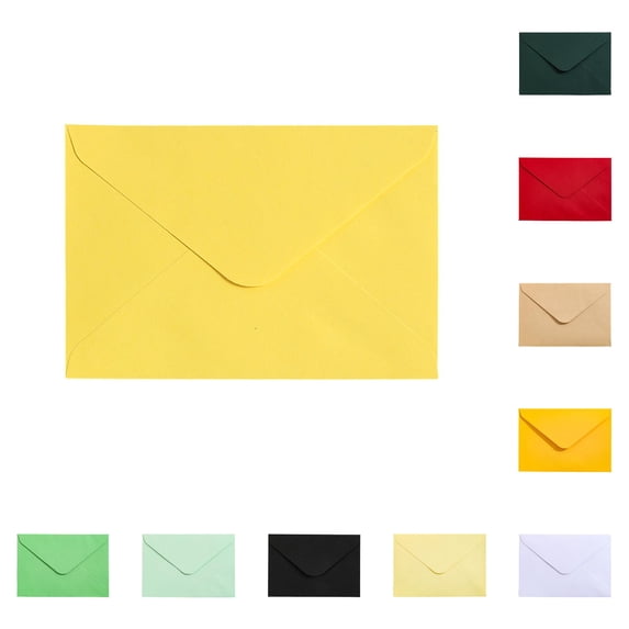 SHURUIMA 5x7 V-Flap Multi-Color Paper Invitation Envelopes 7.3x5.2 Inch 10-Tone Matte Blank Card Envelopes For Wedding Birthday Thank You Graduation Photo Cards