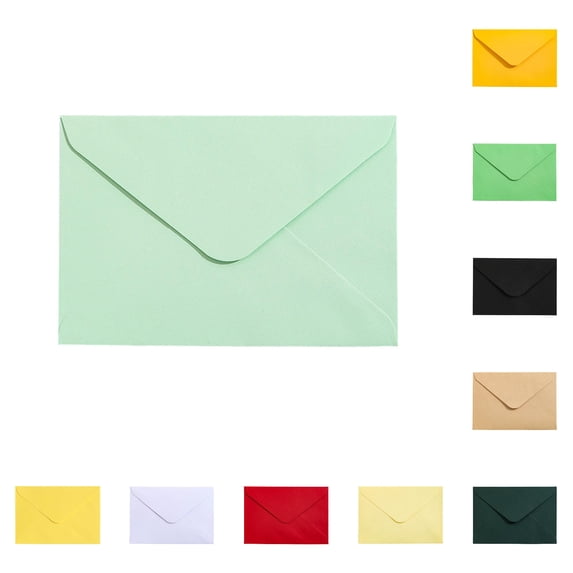 SHURUIMA 5x7 V-Flap Multi-Color Paper Invitation Envelopes 7.3x5.2 Inch 10-Tone Matte Blank Card Envelopes For Wedding Birthday Thank You Graduation Photo Cards