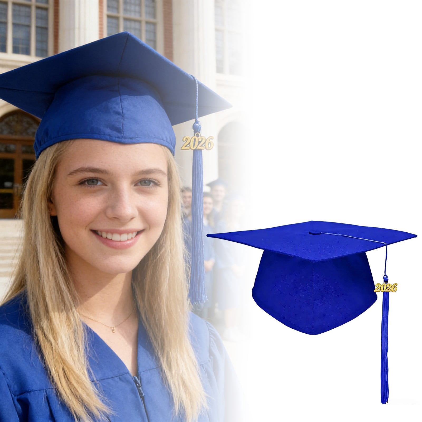 SHURUIMA Graduation Cap, Square Top Mortarboard Hat with Tassel ...