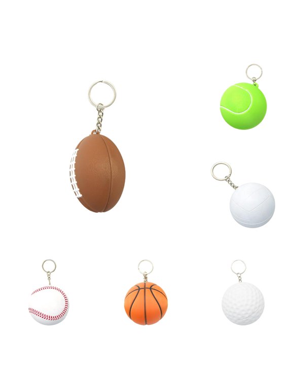 Sports Ball Bottle Opener, Multifunctional Keychain Refrigerator Beverage Cap Remover, Durable PLA Material, Multiple SportâBall Styles, 2.64 Inch Single Pack