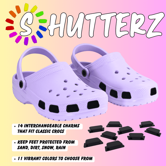 SHUTTERZ 14 Pack Shoe Charms (Black)