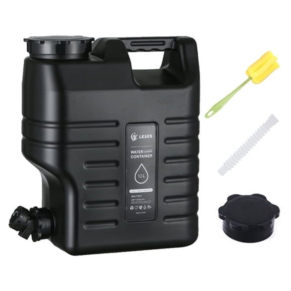 SHUWND 3.2 Gallon/12L Outdoor Tactical Bucket, Camping Water Tank with Faucet, Large Capacity Portable Water Bucket/Car Water Tank