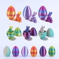 thumbnail image 1 of SHUWND 6PCS Set 3D Printed Bunny with Easter Egg, Mini Easter Eggs Fidget Toy 3D Articulated Crystal Bunny Eggs Mystery Egg Easter Basket Stuffers Surprise 3D Printed Animals Toy Set, 1 of 10