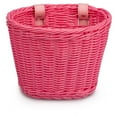 thumbnail image 1 of SHUWND Bike Basket for Front Handlebar Kid Adult Bicycle Handlebar Wicker Basket Bike Decoration Waterproof with Leather Straps Accessories Basket(Pink), 1 of 9