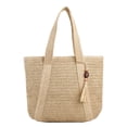 thumbnail image 1 of SHUWND Large Straw Beach Bag for women, Straw Tote Bag with Tassels, Woven Summer Handbag Shoulder Bag for Outdoor Vacation, 1 of 10