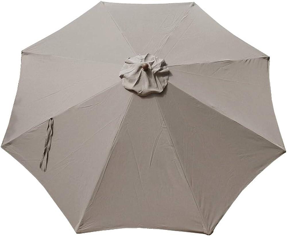 SHUY 11 foot 8 Ribs Replacement Umbrella Canopy For Outdoor Octagonal