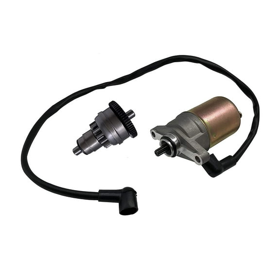 SHUmandala Starter Motor and Drive Bendix for GY6 47cc 49cc 50cc Scooter Moped for Chinese Atv Go Karts for Taotao for Sunl for Roketa for Tank for Jcl